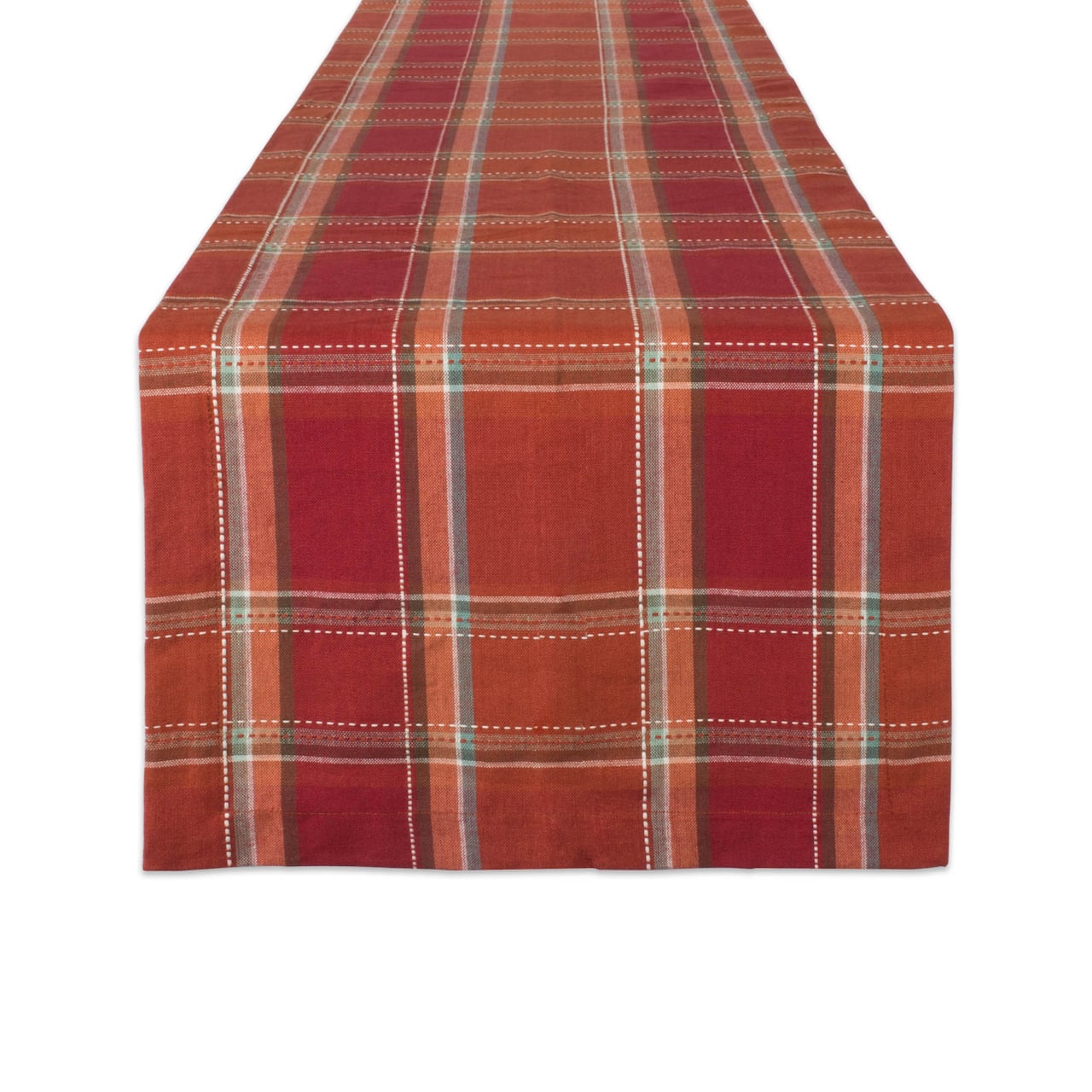 DII® 72" Autumn Spice Plaid Table Runner